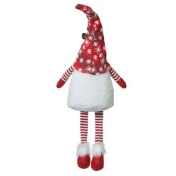 Glitzhome® 28" Fabric Christmas Gnome Shelf Sitter With Dangling Legs -Michaels Store D479445S 7