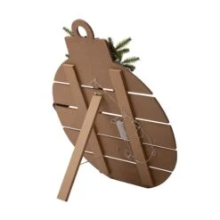 Glitzhome® 30" Lighted Round Wooden Snowman Porch Décor With Timer -Michaels Store D479470S 8