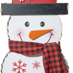 Glitzhome® 3ft. Lighted Wooden Christmas Snowman Porch Décor With Timer -Michaels Store D479473S 6