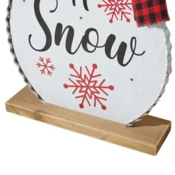 Glitzhome® 3ft. Lighted Wooden Christmas Snowman Porch Décor With Timer -Michaels Store D479473S 7