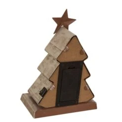Glitzhome® 8" Marquee LED Christmas Tree & Star Wooden & Metal Stocking Holder Set -Michaels Store D479484S 5