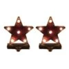 Glitzhome® 7" Marquee LED Star Stocking Holder Set