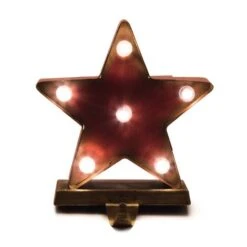 Glitzhome® 7" Marquee LED Star Stocking Holder Set -Michaels Store D479487S 3