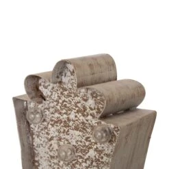 Glitzhome® 8" Marquee LED Gift Box Wooden & Metal Stocking Holder Set -Michaels Store D479490S 6