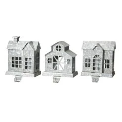 Glitzhome® 7" Galvanized House Stocking Holder Set 13 Glitzhome® 7" Galvanized House Stocking Holder Set -Michaels Store D479498S 5
