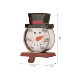 Glitzhome® 7" Marquee LED Snowman Head Stocking Holder Set -Michaels Store D479503S 5