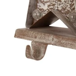 Glitzhome® 8" Marquee LED Star Wooden & Metal Stocking Holder Set -Michaels Store D479504S 6