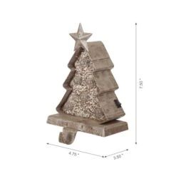 Glitzhome® 8" Marquee LED Wooden & Metal Christmas Tree Stocking Holder Set -Michaels Store D479507S 5