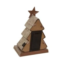 Glitzhome® 8" Marquee LED Wooden & Metal Christmas Tree Stocking Holder Set -Michaels Store D479507S 6