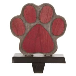 Glitzhome® Paw Print Christmas Stocking Holder Set 12 Glitzhome® Paw Print Christmas Stocking Holder Set -Michaels Store D479511S 4