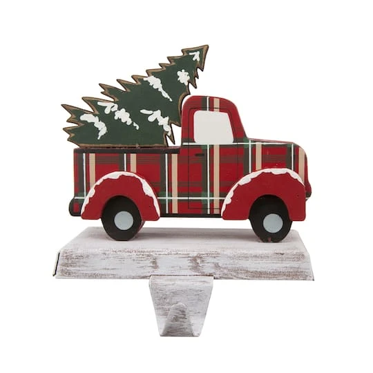 Glitzhome® Red Truck Stocking Holder Set 5 Glitzhome® Red Truck Stocking Holder Set - Image 5