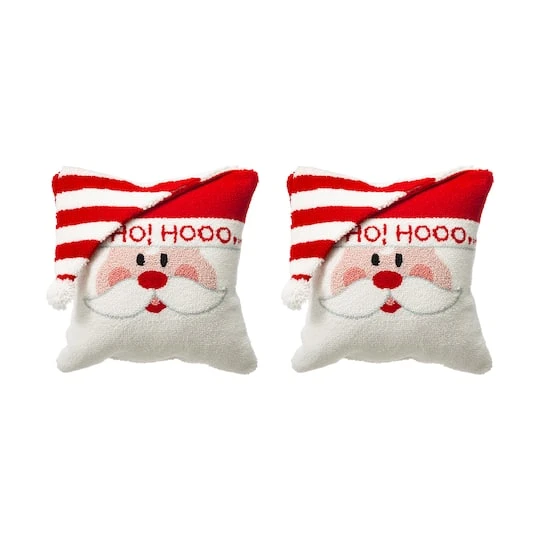 Glitzhome® Hooked 3D Santa Throw Pillow Set 1 Glitzhome® Hooked 3D Santa Throw Pillow Set