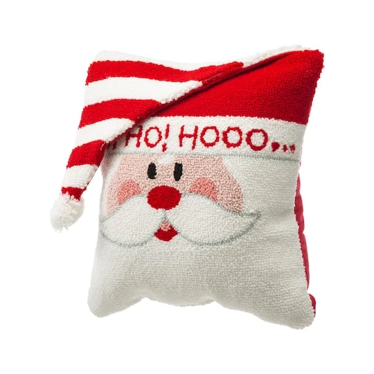 Glitzhome® Hooked 3D Santa Throw Pillow Set 5 Glitzhome® Hooked 3D Santa Throw Pillow Set - Image 5