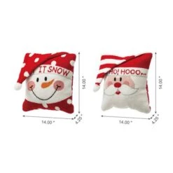 Glitzhome® Hooked 3D Santa & Snowman Throw Pillow Set 15 Glitzhome® Hooked 3D Santa & Snowman Throw Pillow Set -Michaels Store D479533S 6