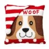 Glitzhome® Hooked 3D Woof Throw Pillow