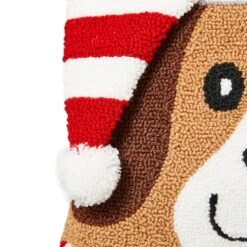 Glitzhome® Hooked 3D Woof Throw Pillow -Michaels Store D479537S 5