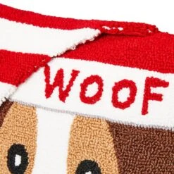 Glitzhome® Hooked 3D Woof Throw Pillow -Michaels Store D479537S 6