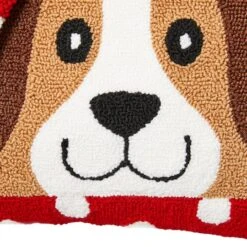 Glitzhome® Hooked 3D Woof Throw Pillow -Michaels Store D479537S 7