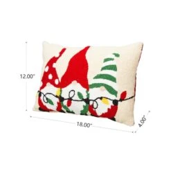 Glitzhome® Hooked Christmas Gnomes Throw Pillow -Michaels Store D479542S 4