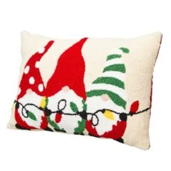 Glitzhome® Hooked Christmas Gnomes Throw Pillow -Michaels Store D479542S 5