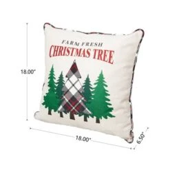 Glitzhome® Farm Fresh Heavy Cotton Christmas Tree Throw Pillow -Michaels Store D479543S 4