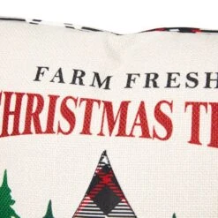 Glitzhome® Farm Fresh Heavy Cotton Christmas Tree Throw Pillow -Michaels Store D479543S 5