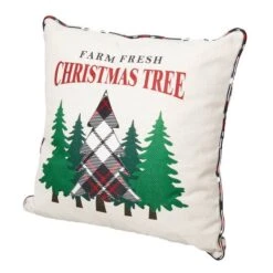 Glitzhome® Farm Fresh Heavy Cotton Christmas Tree Throw Pillow -Michaels Store D479543S 6