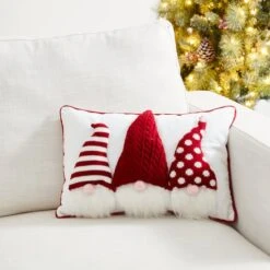 Glitzhome® 3D Heavy Cotton Knitted Gnome Throw Pillow -Michaels Store D479544S 3