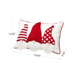 Glitzhome® 3D Heavy Cotton Knitted Gnome Throw Pillow -Michaels Store D479544S 4