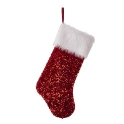 Glitzhome® 21" Red Sequin Stocking, Set Of 2 -Michaels Store D479582S 3