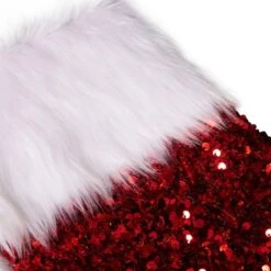 Glitzhome® 21" Red Sequin Stocking, Set Of 2 -Michaels Store D479582S 6
