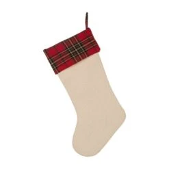 Glitzhome® 21" Red Truck Embroidered Linen Stocking, Set Of 2 -Michaels Store D479588S 7