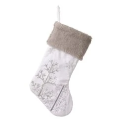 Glitzhome® 21" White Fleece Stocking With Christmas Tree & Snowflake, 2ct. 11 Glitzhome® 21" White Fleece Stocking With Christmas Tree & Snowflake, 2ct. -Michaels Store D479598S 3