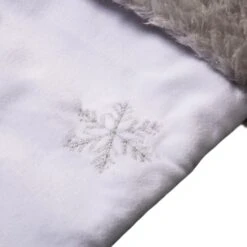 Glitzhome® 21" White Fleece Stocking With Christmas Tree & Snowflake, 2ct. 15 Glitzhome® 21" White Fleece Stocking With Christmas Tree & Snowflake, 2ct. -Michaels Store D479598S 7