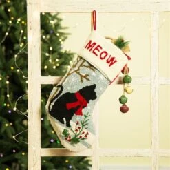 Glitzhome® 20" Cat Hooked Stockings, 2ct. -Michaels Store D479604S 4