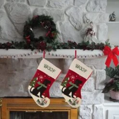 Glitzhome® 20" Dog Hooked Stockings, 2ct. -Michaels Store D479607S 3