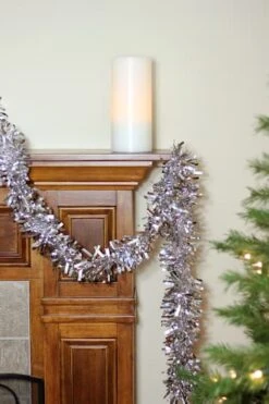 Northlight 50ft. Silver Wide Cut Tinsel Garland 7 Northlight 50ft. Silver Wide Cut Tinsel Garland -Michaels Store D490999S 3