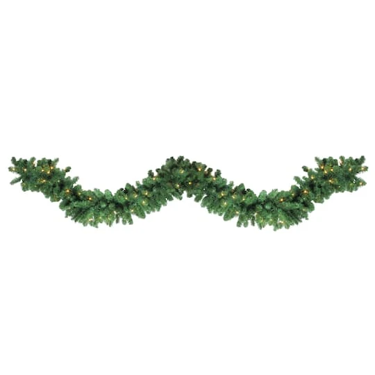 Northlight 27ft. Pre-Lit LED Artificial Olympia Pine Garland 1 Northlight 27ft. Pre-Lit LED Artificial Olympia Pine Garland