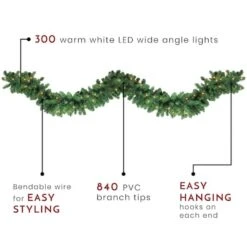 Northlight 27ft. Pre-Lit LED Artificial Olympia Pine Garland 8 Northlight 27ft. Pre-Lit LED Artificial Olympia Pine Garland -Michaels Store D491002S 3