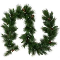 Northlight 9ft. Artificial White Valley Pine With Pine Cones Garland -Michaels Store D491008S 11