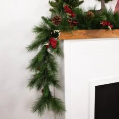 Northlight 9ft. Artificial White Valley Pine With Pine Cones Garland -Michaels Store D491008S 16