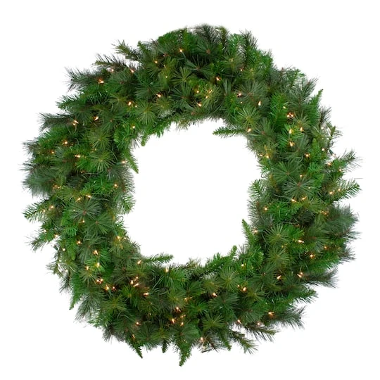Northlight 60" Pre-Lit Artificial Canyon Pine Wreath 2 Northlight 60" Pre-Lit Artificial Canyon Pine Wreath - Image 2