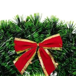 Northlight 17" Pre-Lit LED Green Tinsel Artificial Wreath With Bow -Michaels Store D491024S 14