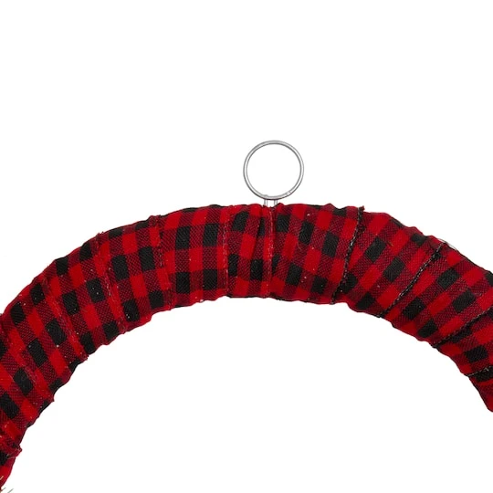 Northlight 24" Red And Black Buffalo Plaid And Berry Artificial Wreath 5 Northlight 24" Red And Black Buffalo Plaid And Berry Artificial Wreath - Image 5