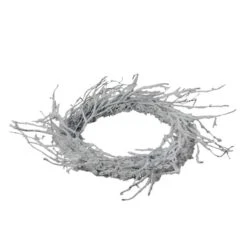 Northlight 24" Flocked Glitter Twig Artificial Wreath -Michaels Store D491028S 2