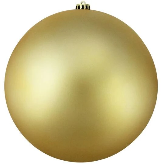 Northlight 8" Vegas Gold Matte Shatterproof Ball Ornament 2 Northlight 8" Vegas Gold Matte Shatterproof Ball Ornament - Image 2