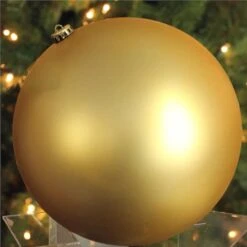Northlight 8" Vegas Gold Matte Shatterproof Ball Ornament 7 Northlight 8" Vegas Gold Matte Shatterproof Ball Ornament -Michaels Store D491043S 3