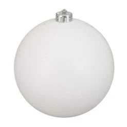 Northlight 6" Winter White Matte Shatterproof Ball Ornament