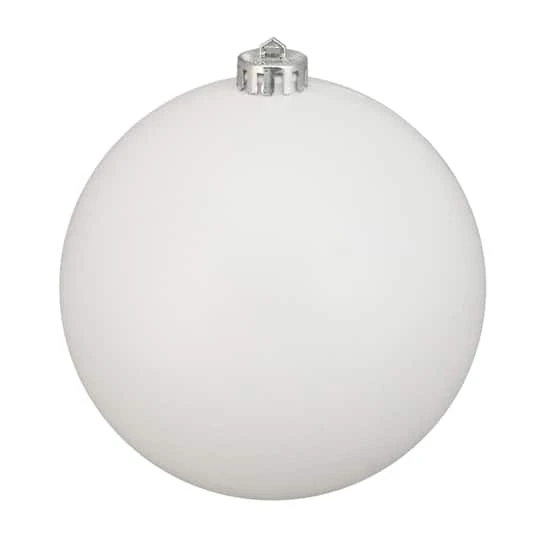 Northlight 6" Winter White Matte Shatterproof Ball Ornament 1 Northlight 6" Winter White Matte Shatterproof Ball Ornament