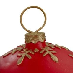 Northlight 12" Red And Gold Tabletop Ball Ornament With LED Lights 7 Northlight 12" Red And Gold Tabletop Ball Ornament With LED Lights -Michaels Store D491050S 3